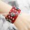 new style broader skull men bracelets with rivet and studs