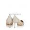 Shining upper heels design women pumps sandals shoes