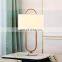 New best selling hotel lighting creative gold painting metal cloth fabric lampshade table lamp for home decoration
