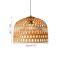 Woven Bamboo Lampshade Natural Simple Hand Weaved Pendant Light chandelier Ceiling Light