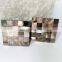 Natural Mother of Pearl Black Mosaic Decorative Coaster Custom Design Drink Cup Coaster Set For Table Decor Wholesale