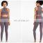 Hot Selling Half Zipper Sports Bra Match Leggings 2 Piece Yoga Fitness Set Build In Bra Crop Top Gym Sportswear Women Yoga Suit