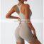 Fashion New Eco-friendly Recycled Fabric Bra Two Piece Yoga Suit Set Fitness Workout Sports Clothing Ladies Gym Wear Short Set