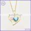 Stainless Steel Gold Plated Heart Pendant Necklace