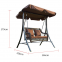 outdoor PE rattan hammock swing hanging chair with 2 seater with fabric cover