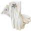 white ceremony masonic cotton glove with embroider logo