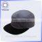 Fashion 100 Polyester 5 Panel Baby Hat Snapback Cap / Leather Design 5 Panel Blank Cap