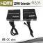 HDMI Extender over 100m 120M Cat5e/Cat6 Ethernet Cable with Bi-directional IR Remote Control and Smart EDID Management