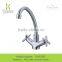 kx82402 chrome finishing kitchen faucet with gooseneck long neck double handles deck mounted