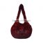 QD30422 Woman Knit Real Mink Fur Handbag And Sheep Leather Bags Guangzhou Handbag Factory