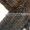 Luxury mink fur scarf in brown color