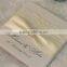 Hot sale beautiful white lace wedding invitations with ivory ribbons & crystal brooches