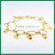 Gold bracelets with ring attached Zinc Alloy Charms Diamond Bracelet