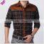 Custom Mens Long Sleeve Sueded Plaid Thermal Shirts