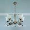 Vintage Glass Lamp Wrought iron Chandelier Antique Ceiling Pendant Light Hanging Fixture