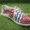 The national flag design Lazy laces up canvas shoes