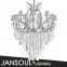 chinese architectural design antique home light frame decoration k9 crystal chain chandelier with mini glass lampshape