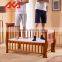 Multipurposes Wooden Baby Crib With Wheels Solid Wood Baby Cribs