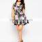 Women Appparel Floral Printed Plus Size Dresses Made in China