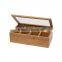 BSCI certificated wooden tea box with glass top                        
                                                Quality Choice