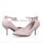 fashion pink unique heels best quality sexy shoe woman for 2016