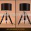 Hotel searchlight paper lamp shades for table lamps modern tripod wooden table lamp T2011C NEW