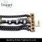Multi color Charming jewellry multi layer chain glass flower alloy bangle bracelet fashion jewelry for women and men