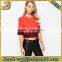 custom plain latest fashion design lady lace crop top