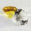 New arrival Europe Style Elegant Gold Yellow Crystal Diamond Rings In Wedding Decoration&Crafts