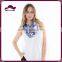 Premium Soft Viscose Violet Flower Print Snood Scarf