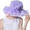 Flower Trimming Elegant Purple Fancy Derby Racing Hats For Ladies Wholesale