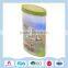 Oval metal tin box for delicious caramels packaging