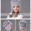 Women's Mink Fur Bubble Hats Beanie Hats Multicolor