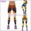 Yellow Chrysanthemum Printed Yoga Cheap Leggings For Women Gym and Fitness Wears Manufacturers in China