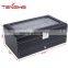 Leather jewelry packaging organizer with drawer jewelry box