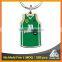 China Supplier two sided promo key holder souvenir basketball shirts