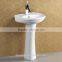 Floor Stand Bathroom Square Ceramic Pedestal Basin