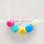 hot colorful hexagonal baby silicone beads teething necklace factory wholesale teething necklace 2016 newTN005
