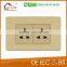 Gold supplier Kuwait market aluminum material 2gang 1 way light switch 110V