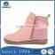 Competitive Price Hot Pink Durable Rubber Sole Kids Leather Boots
