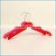 Ladies Narrow Shoulder Non Slip Pink Clothes Hangers Plastic Flocking