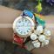 geneva cloth new design fashion girls watch wrist watch factories