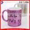 Stoneware Spraying Ceramic Mug With Coating and Glitter Decal