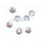 Stock!Jewelry findings 12mm round flat back ab color imitation fish scale resin rhinestone bead cabochon