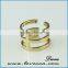 crystal Elegant Jewelry 18K rose Gold Crystal Party Wedding Wide Ring