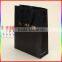 high quality matt black paper bag package with gold foil printing