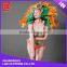 Sexy mixed color feather rhinestone brazilian carnival costume