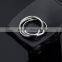 Wholesale !!! Fashion 3 loops ring cooper alloy jewelry in silver plated