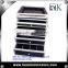 Drawer Tool Case with Wheels, Flight Case with 4 Drawers, 1x4U, 2x3U, 1x2U high