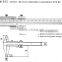 carbone steel or stainless steel mono-block vernier calipers type III